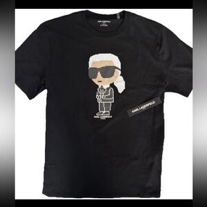 Karl Lagerfeld Paris Men's Sportswear Graphic Karl Pixelated Logo T-Shirt Men-XL